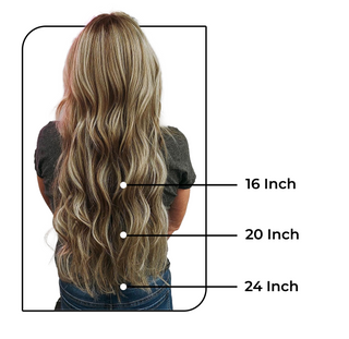 Hair Length Guide 16 inch, 20inch, 24inch