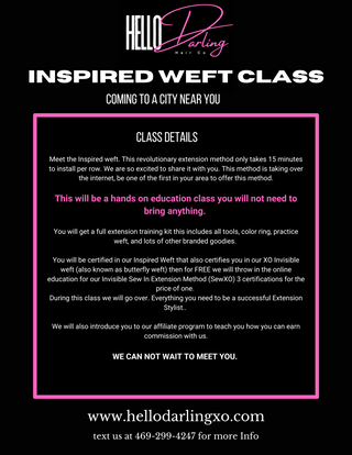 Inspired Weft In Person Training Prosper Texas 11/10/2025