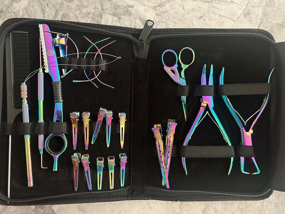 Hair Extension Tool Kit Rainbow – hellodarlingxo